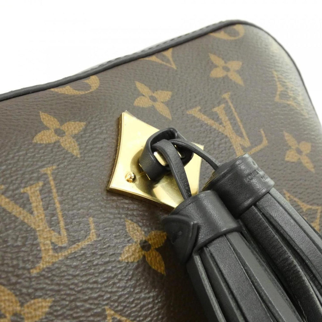 Louis Vuitton Black Marron Coated Canvas Leather Shoulder Bag