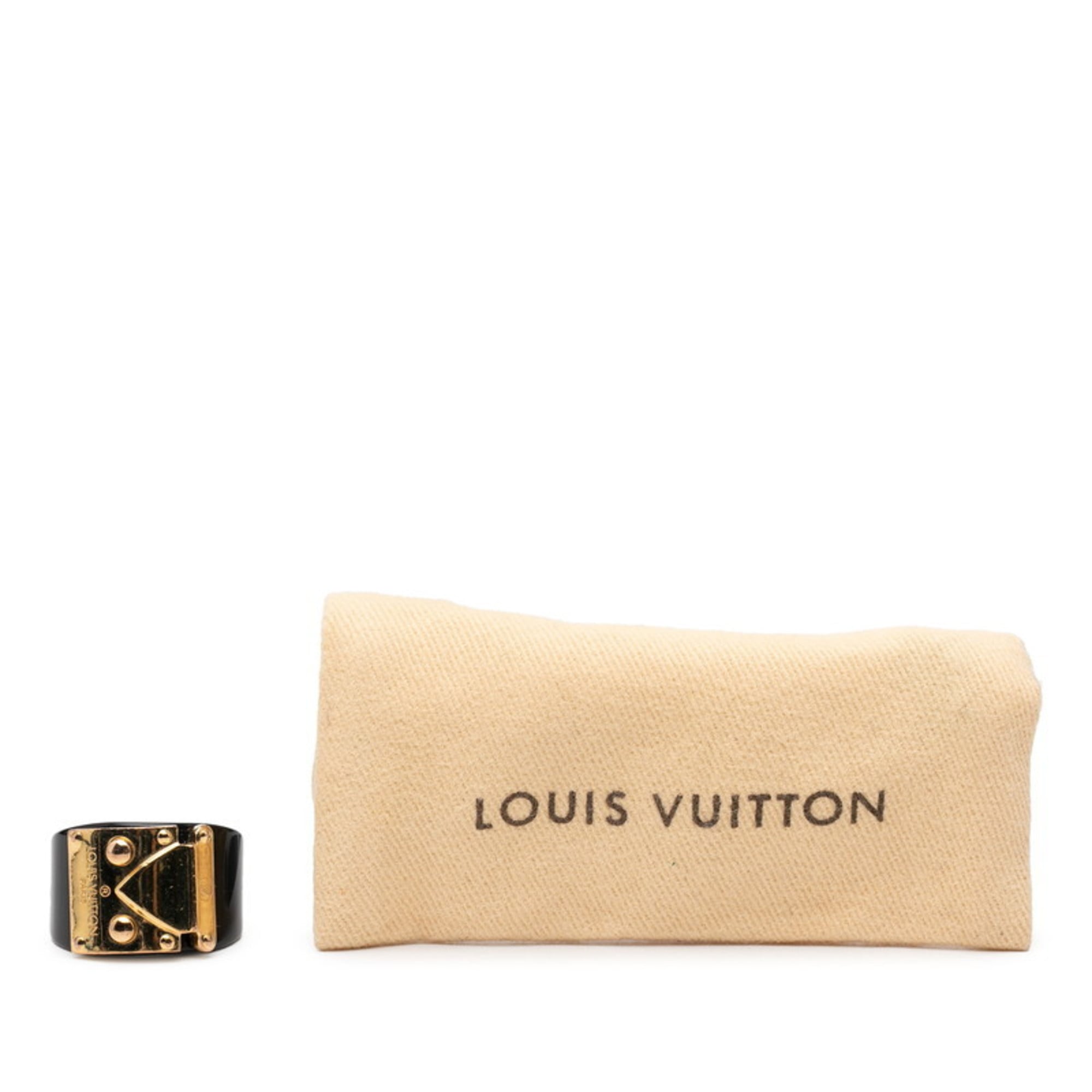 Louis Vuitton Black Plastic Band Ring