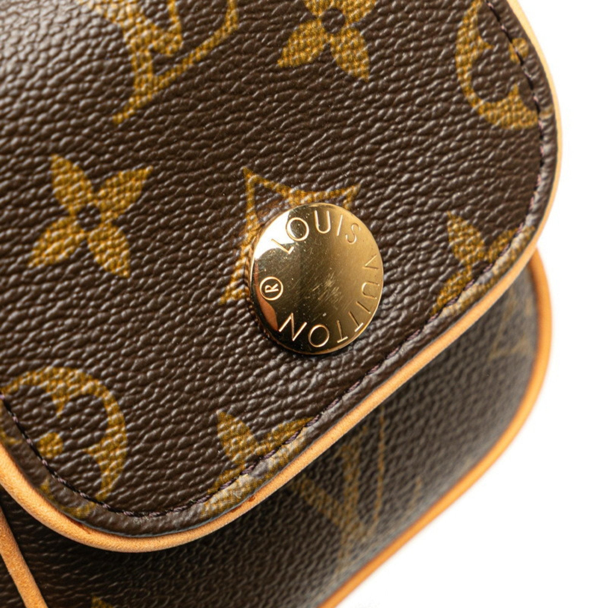 Louis Vuitton Monogram Brown Pvc Leather Pochette Shoulder Bag