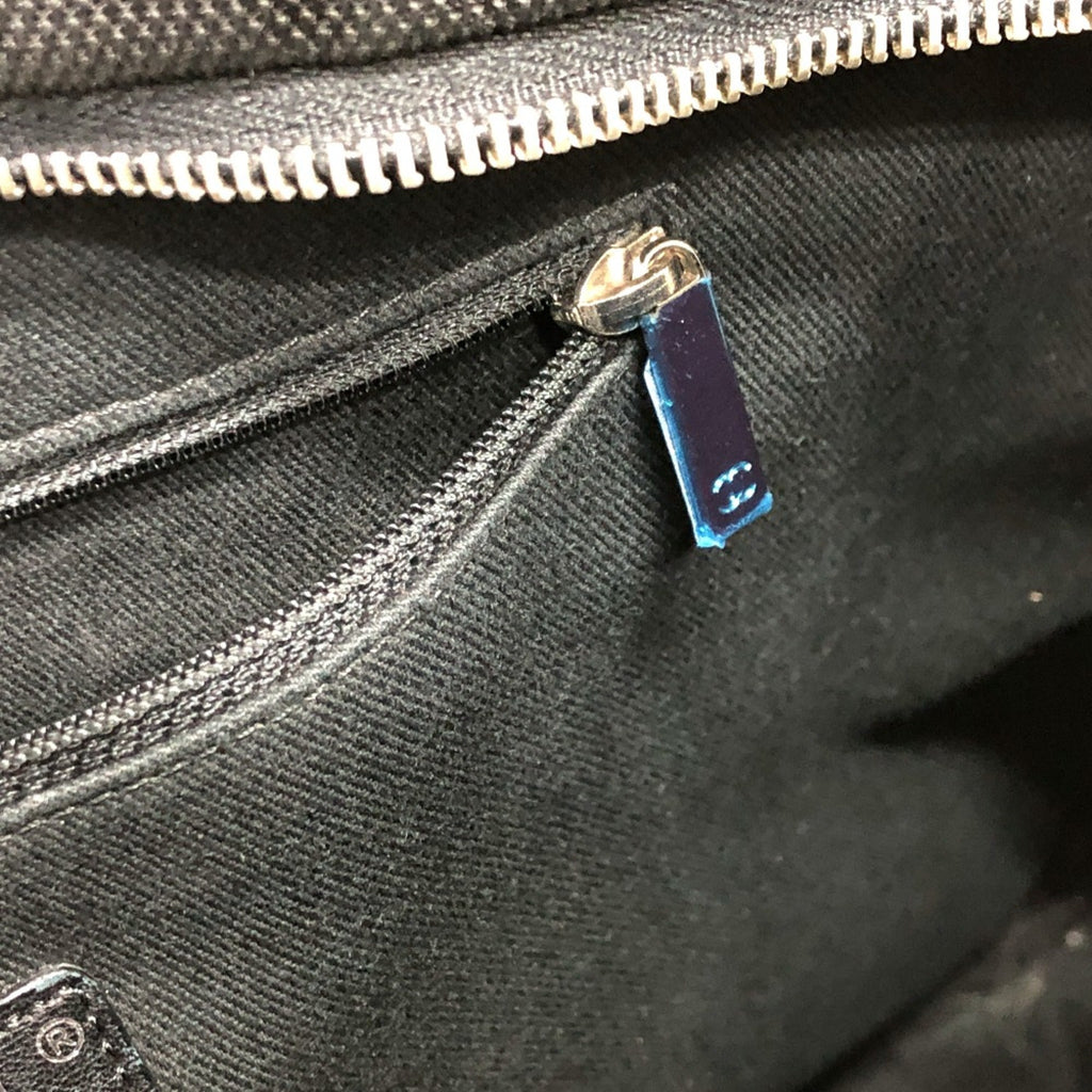 Chanel Black Cloth Shoulder Bag