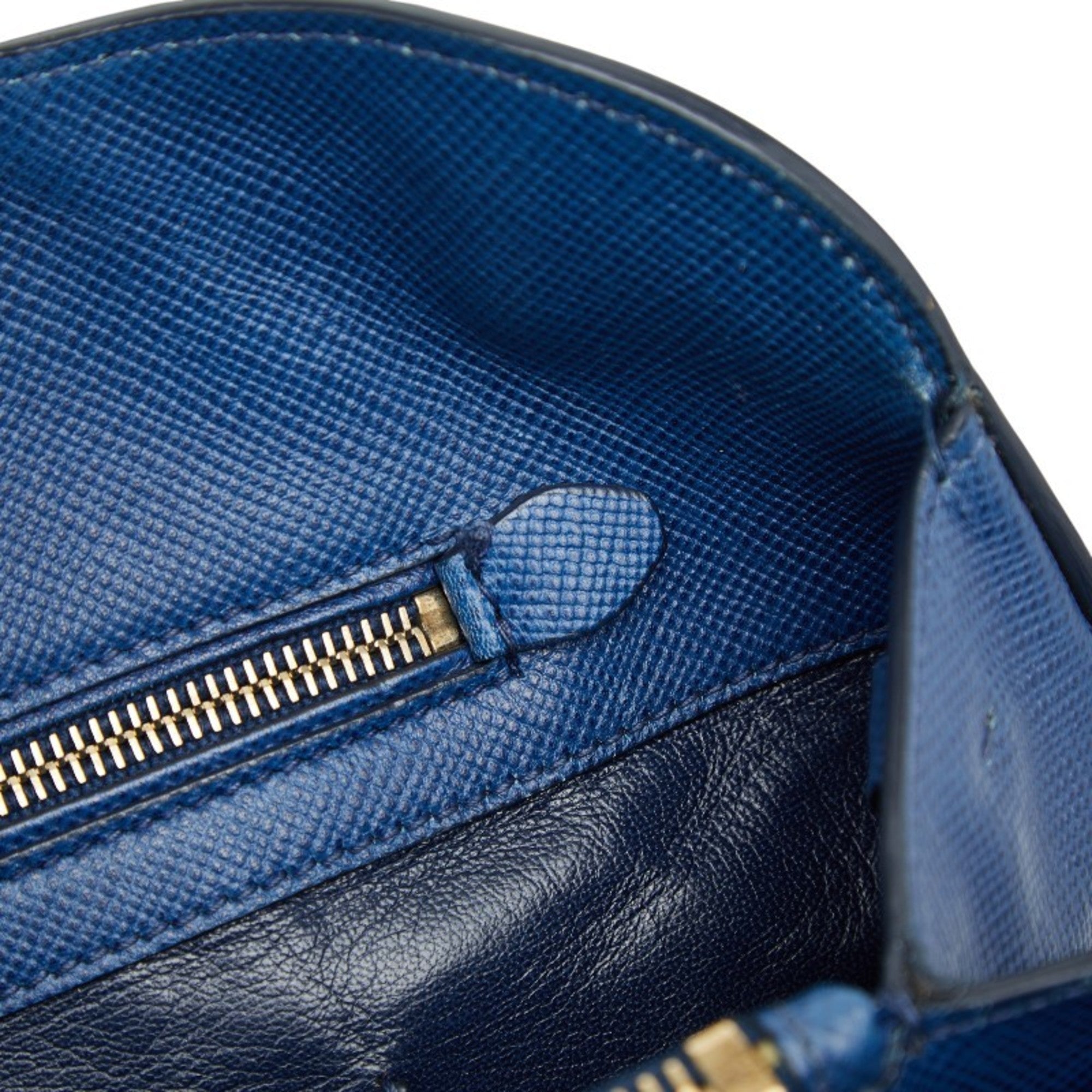 Prada Blue Leather Handbag