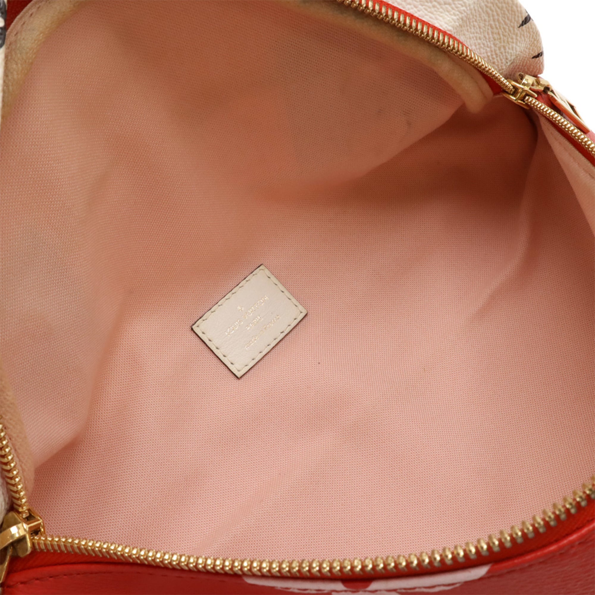 Louis Vuitton Pink Red Color Rouge White Pvc Coated Canvas Leather Fanny Pack