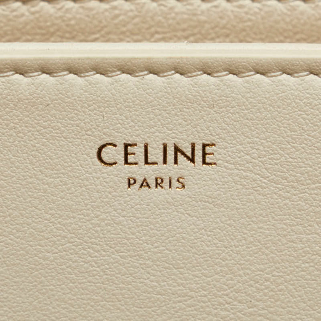 Celine White Leather Shoulder Bag