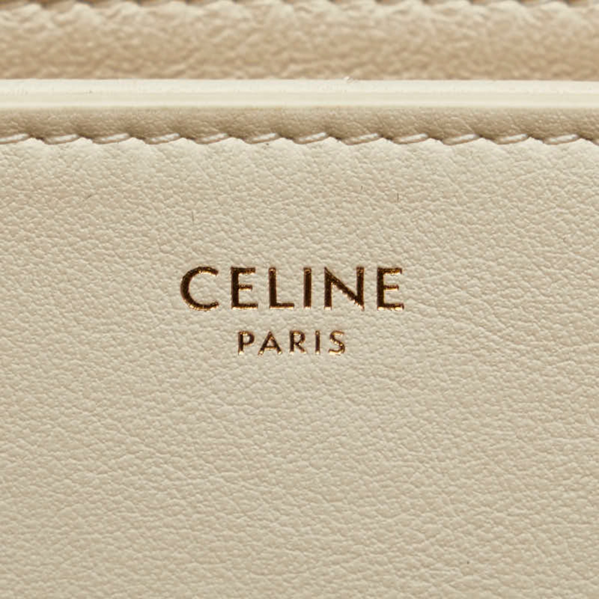 Celine White Leather Shoulder Bag