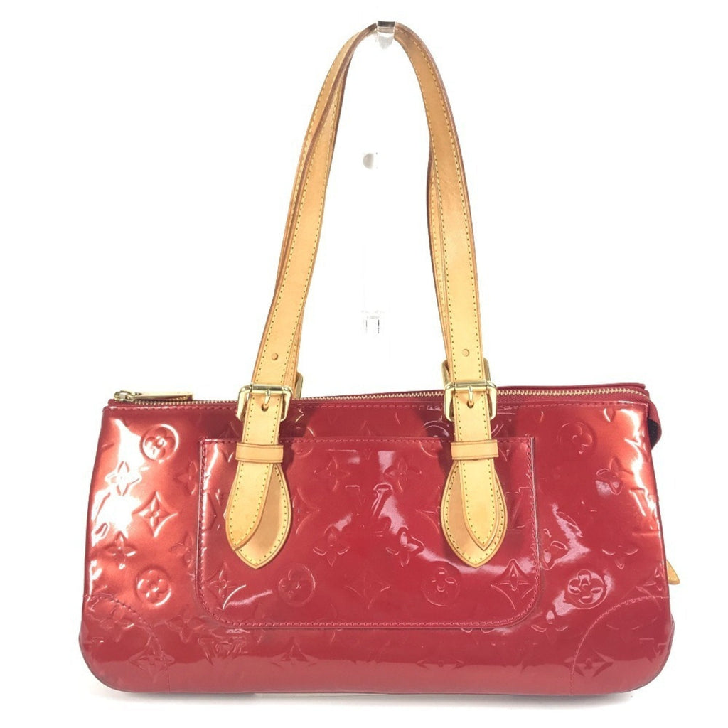 Louis Vuitton Pomme D'amour Red Color Monogram Vernis Shoulder Bag Tote Bag