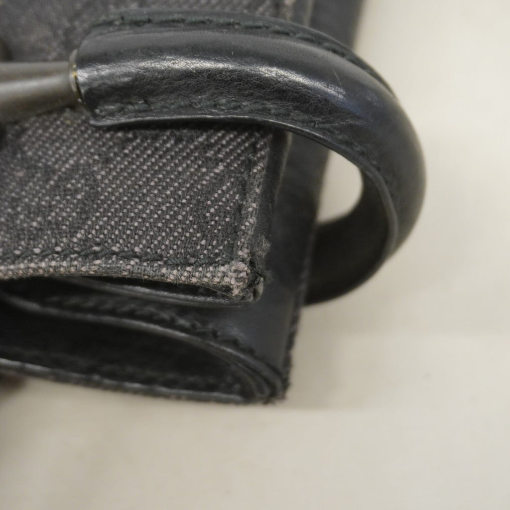 Gucci Black Denim Tote Bag (Pre-Owned)