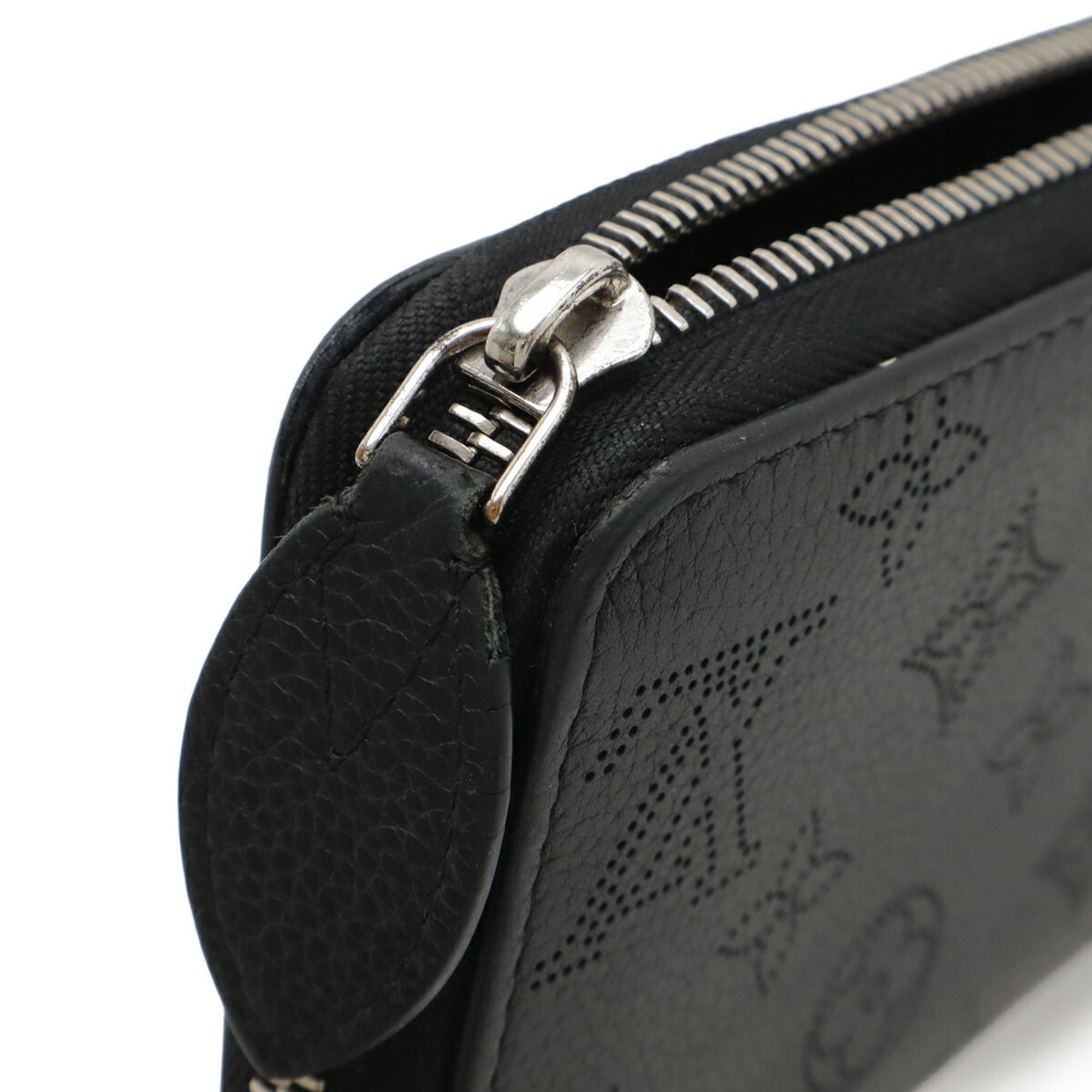 Louis Vuitton Black Noir Leather Coin Purse/Coin Case