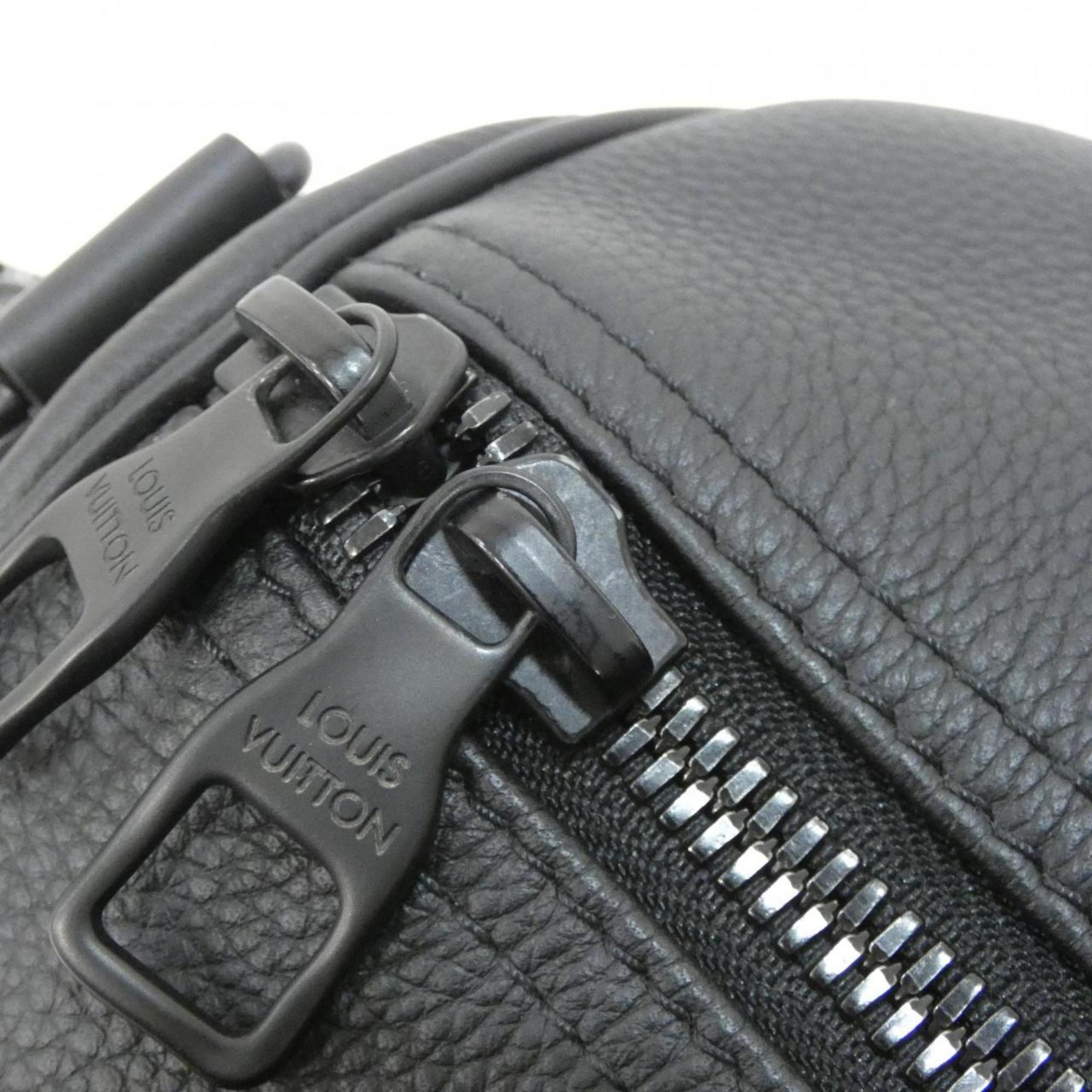 Louis Vuitton Black Leather Boston Bag