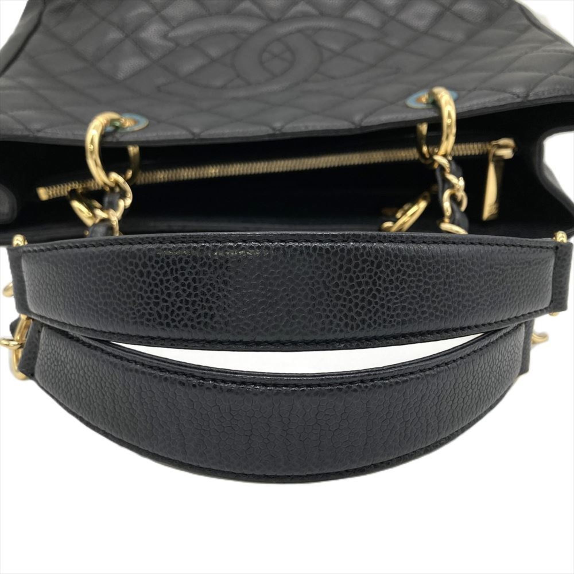 Chanel Black Grained Calfskin Tote Bag