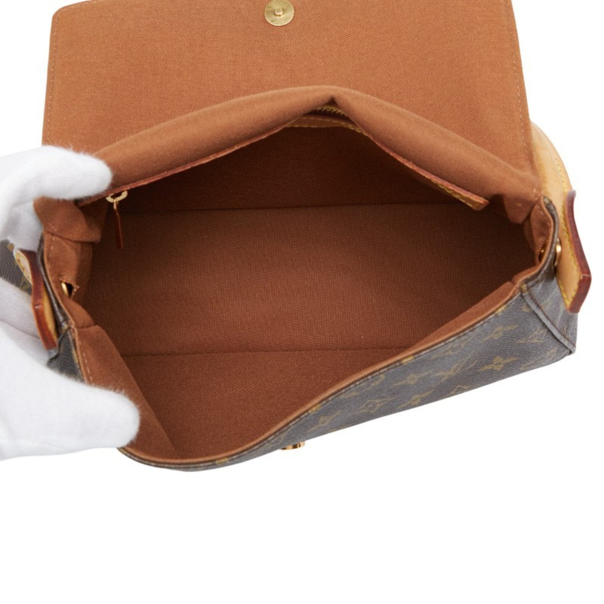 Louis Vuitton Brown Pvc Leather Handbag Shoulder Bag