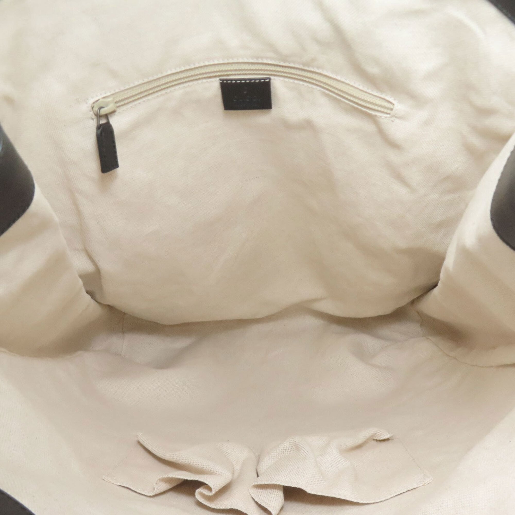 Gucci Gray Canvas Leather Tote Bag (Pre-Owned)