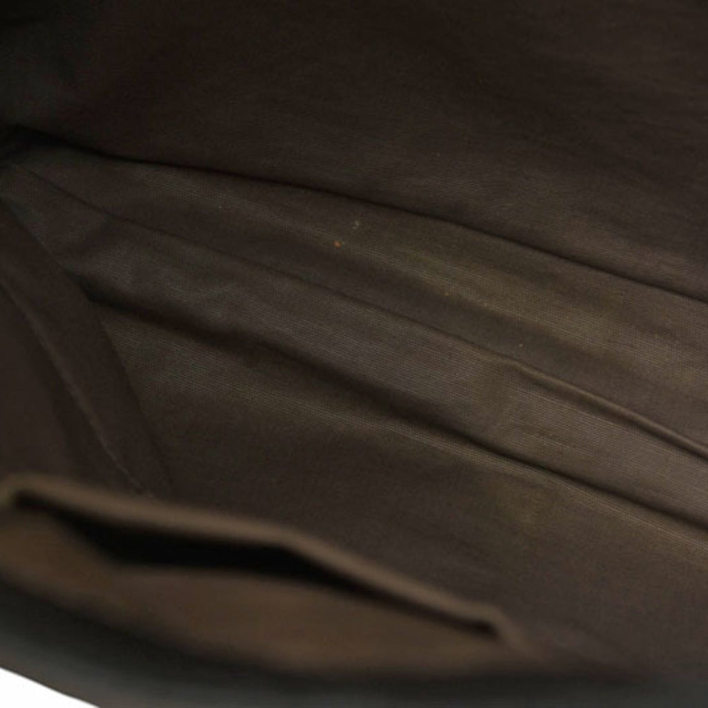Bottega Veneta Black Gray Leather Messenger Bag Shoulder Bag