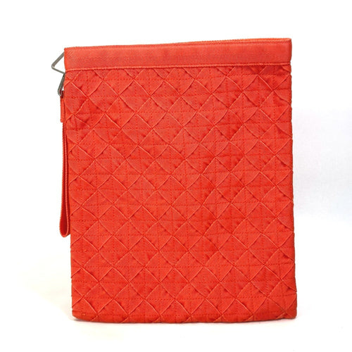 Bottega Veneta Orange Intrecciato Clutch Bag Pouch