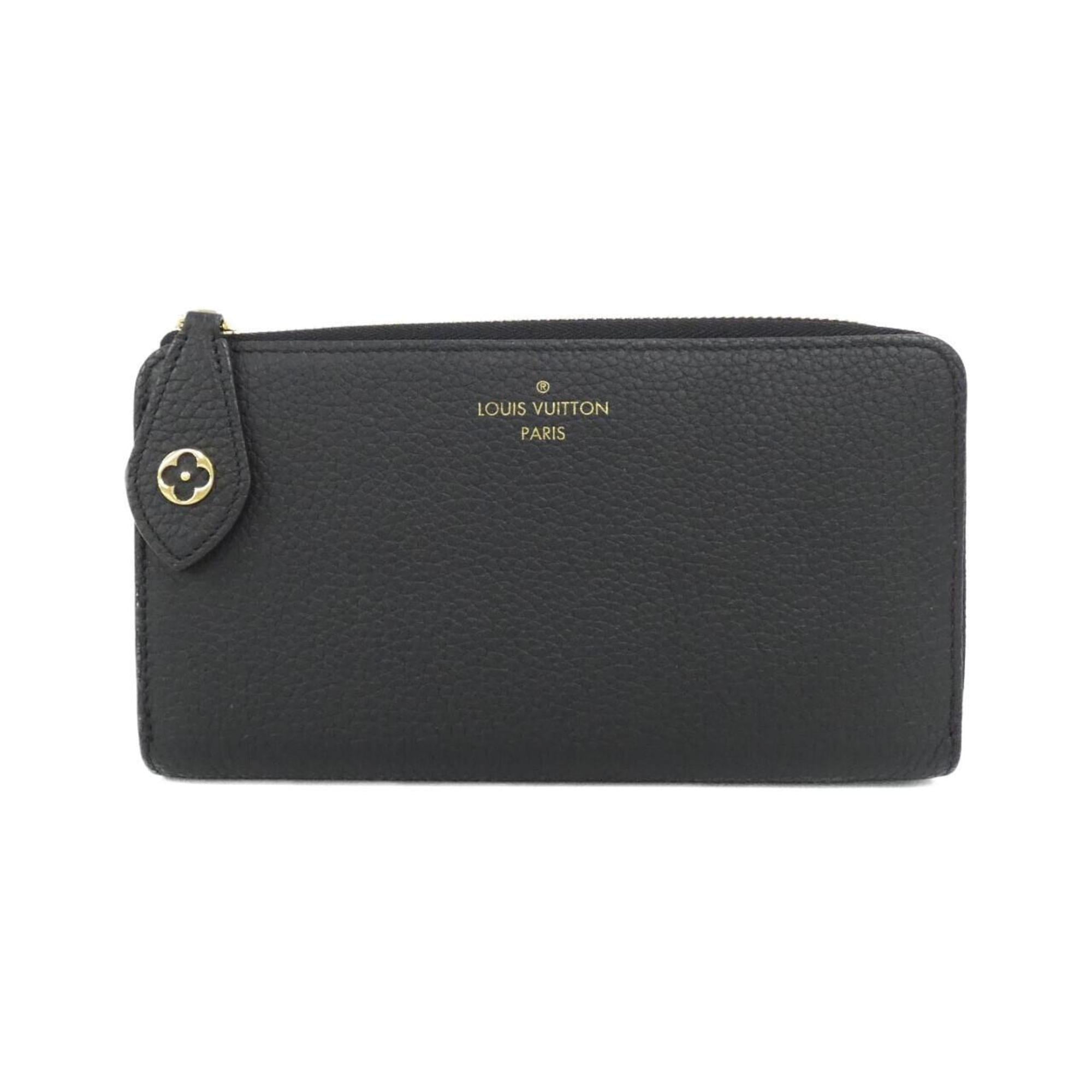 Louis Vuitton Black Leather Long Wallet