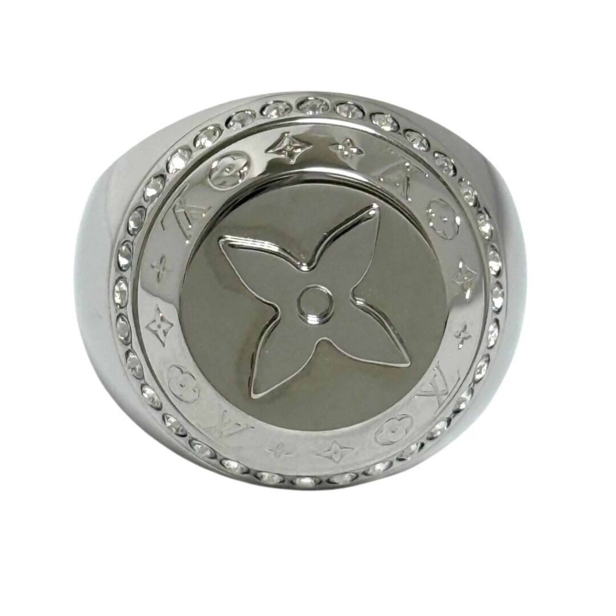 Louis Vuitton Metal Rhinestone Band Ring