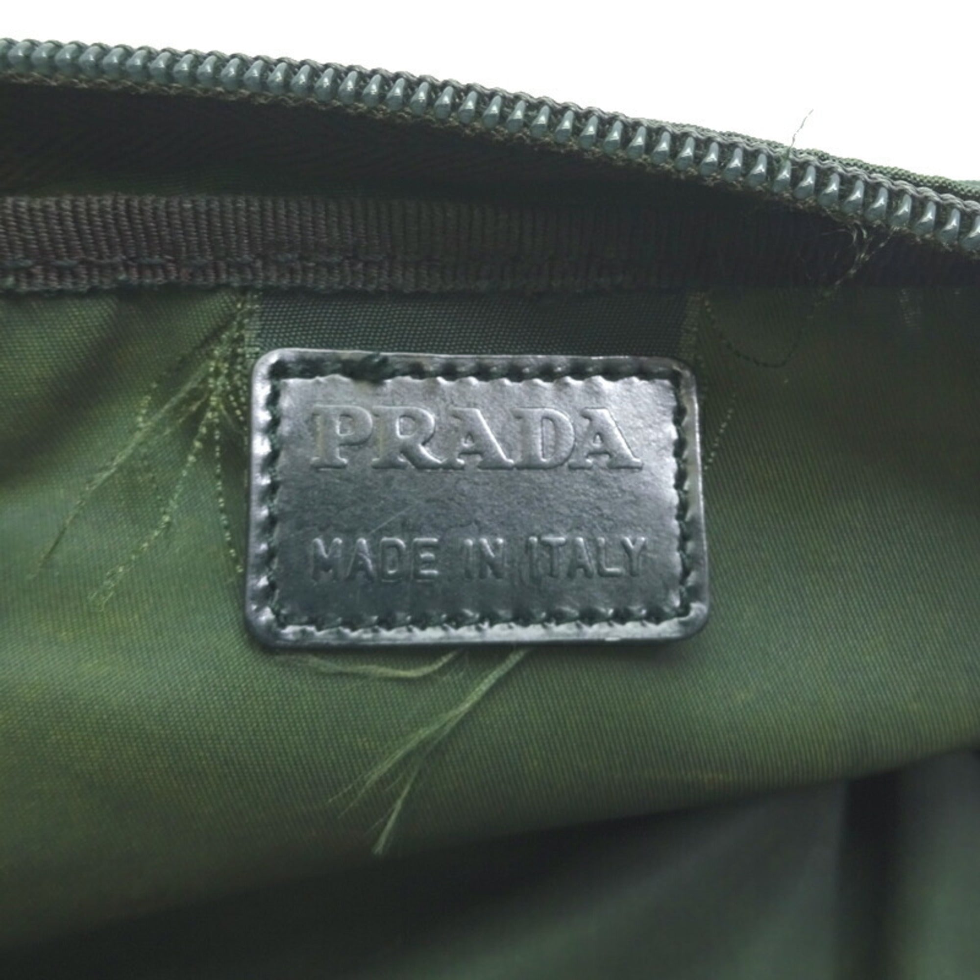 Prada Dark Green Nylon Pouch