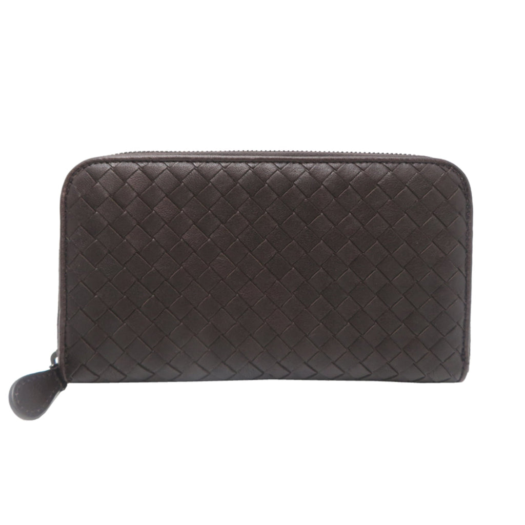 Bottega Veneta Brown Leather Long Wallet (Bi-Fold)