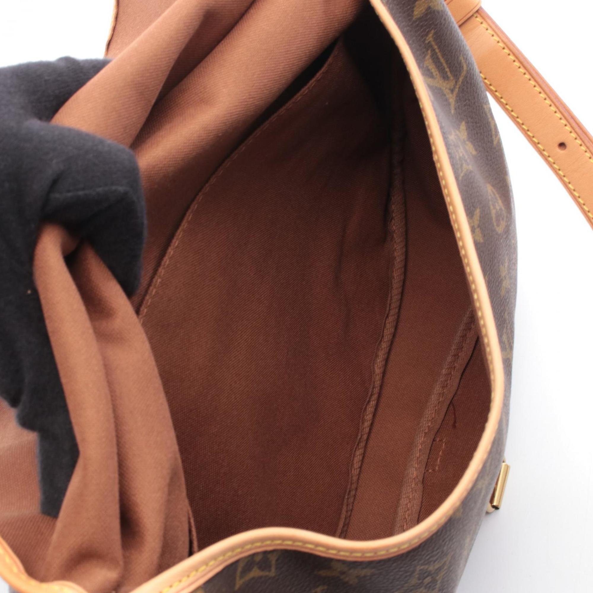 Louis Vuitton Brown Coated Canvas Monogram Leather Handbag Shoulder Bag