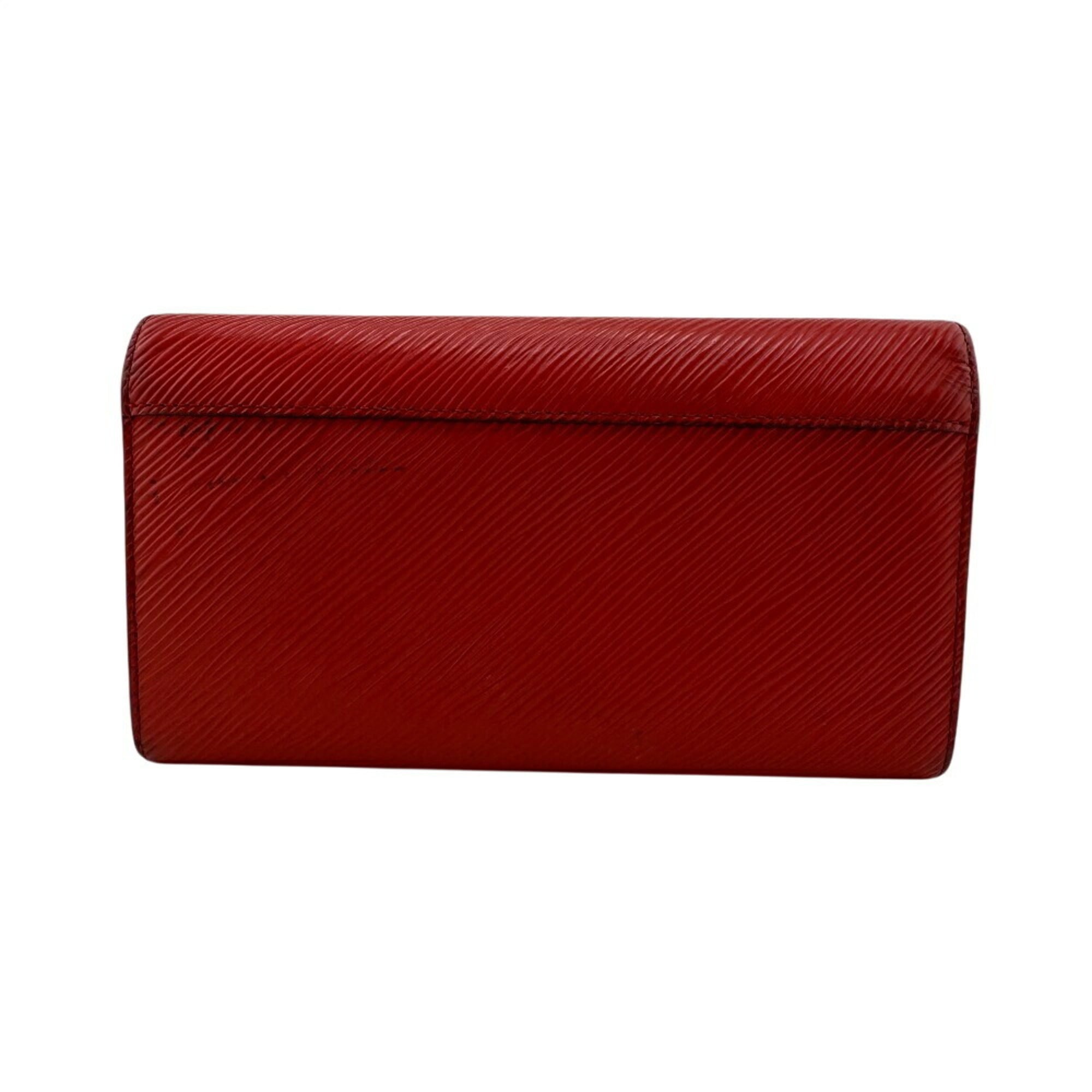 Louis Vuitton Red Color Epi Leather Long Wallet
