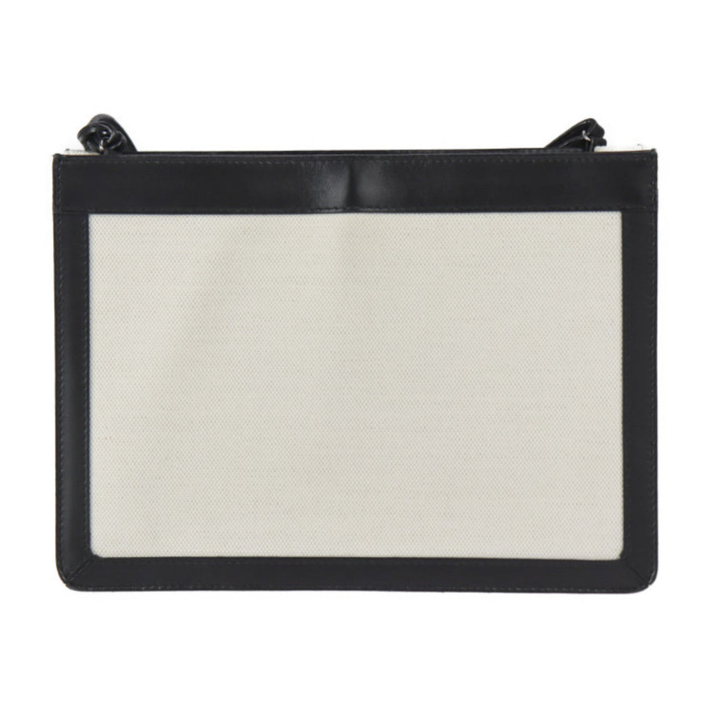 Balenciaga Black Canvas Leather Clutch
