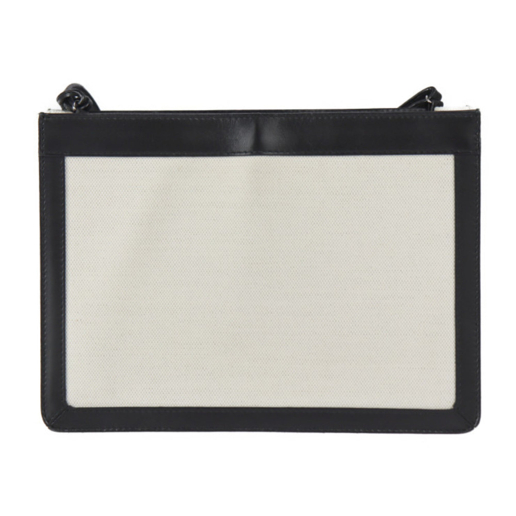 Balenciaga Black Canvas Leather Clutch