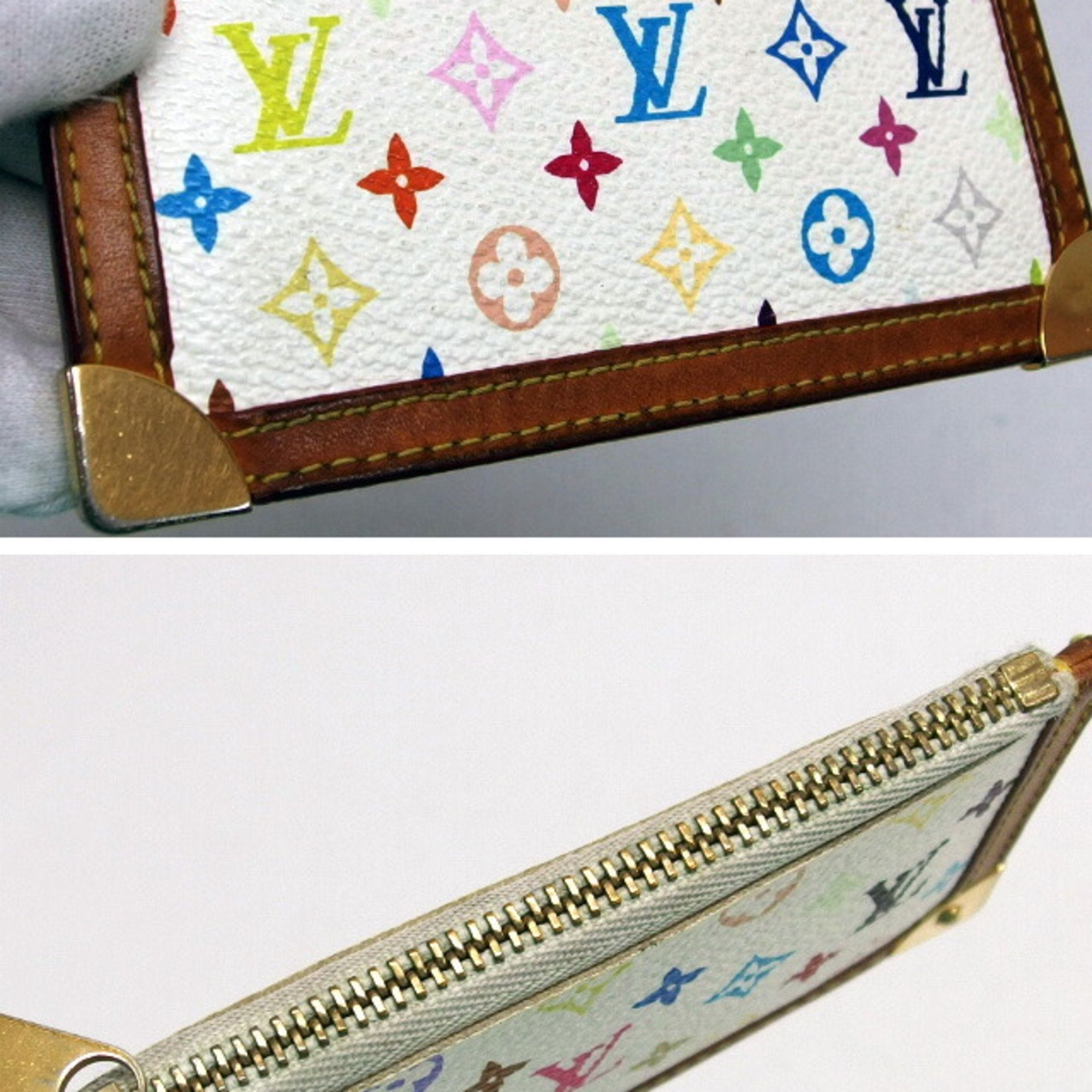 Louis Vuitton Monogram Multicolore Blanc White Monogram Multicolore Coin Purse/Coin Case