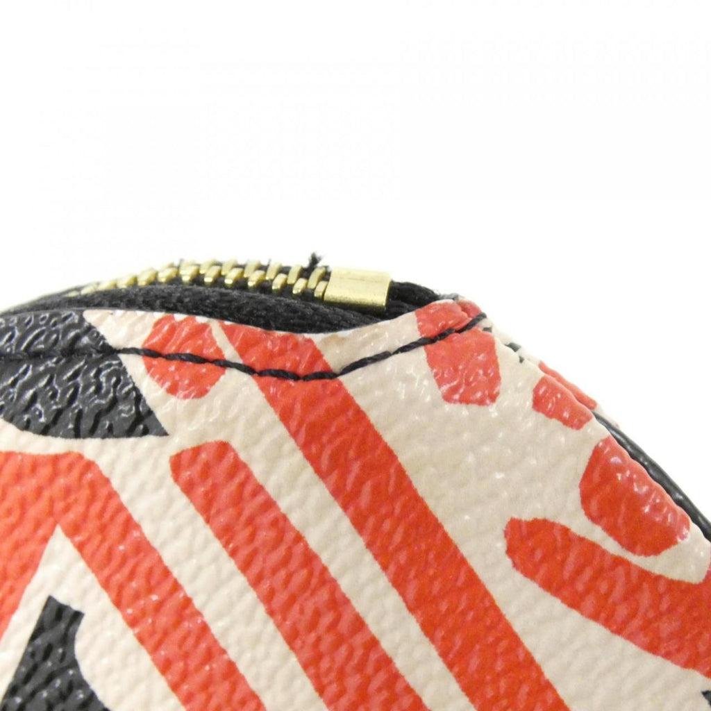 Louis Vuitton Cream Red Color Rouge Coated Canvas Coin Purse/Coin Case