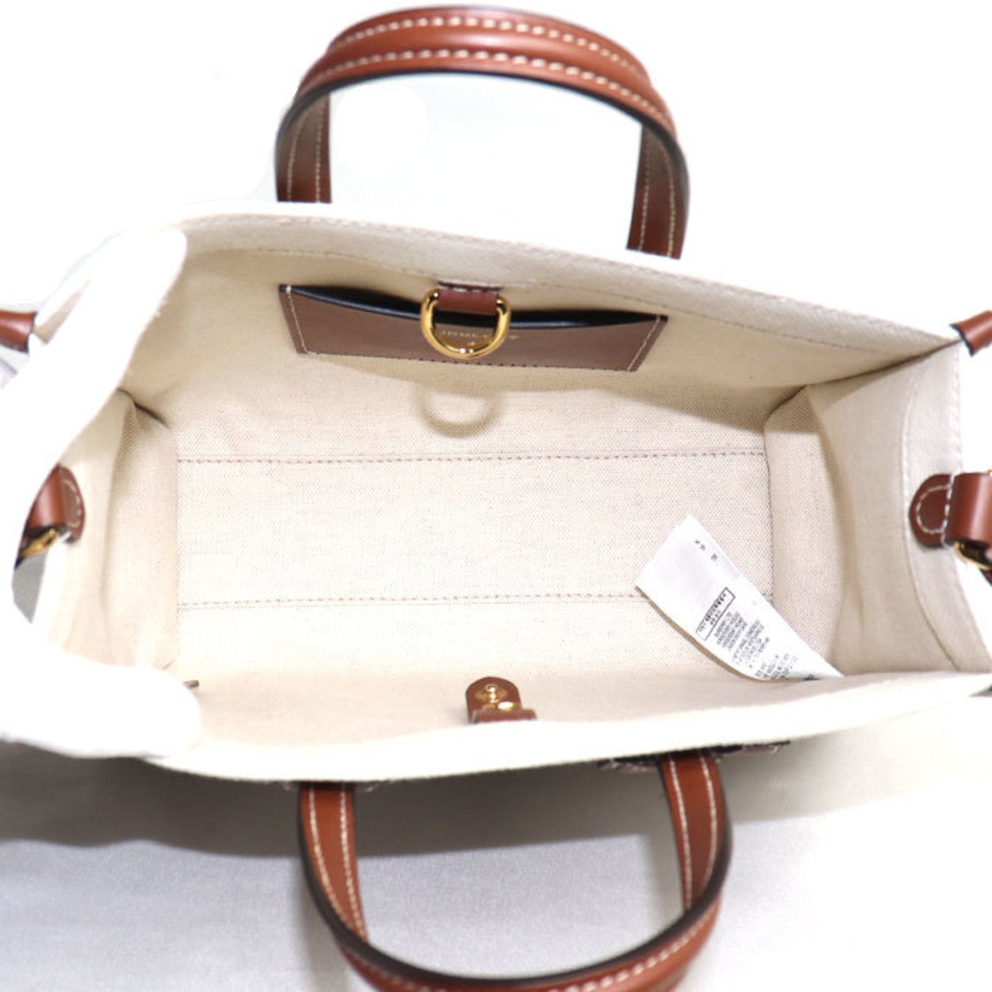 Burberry Brown Canvas Leather Shoulder Bag