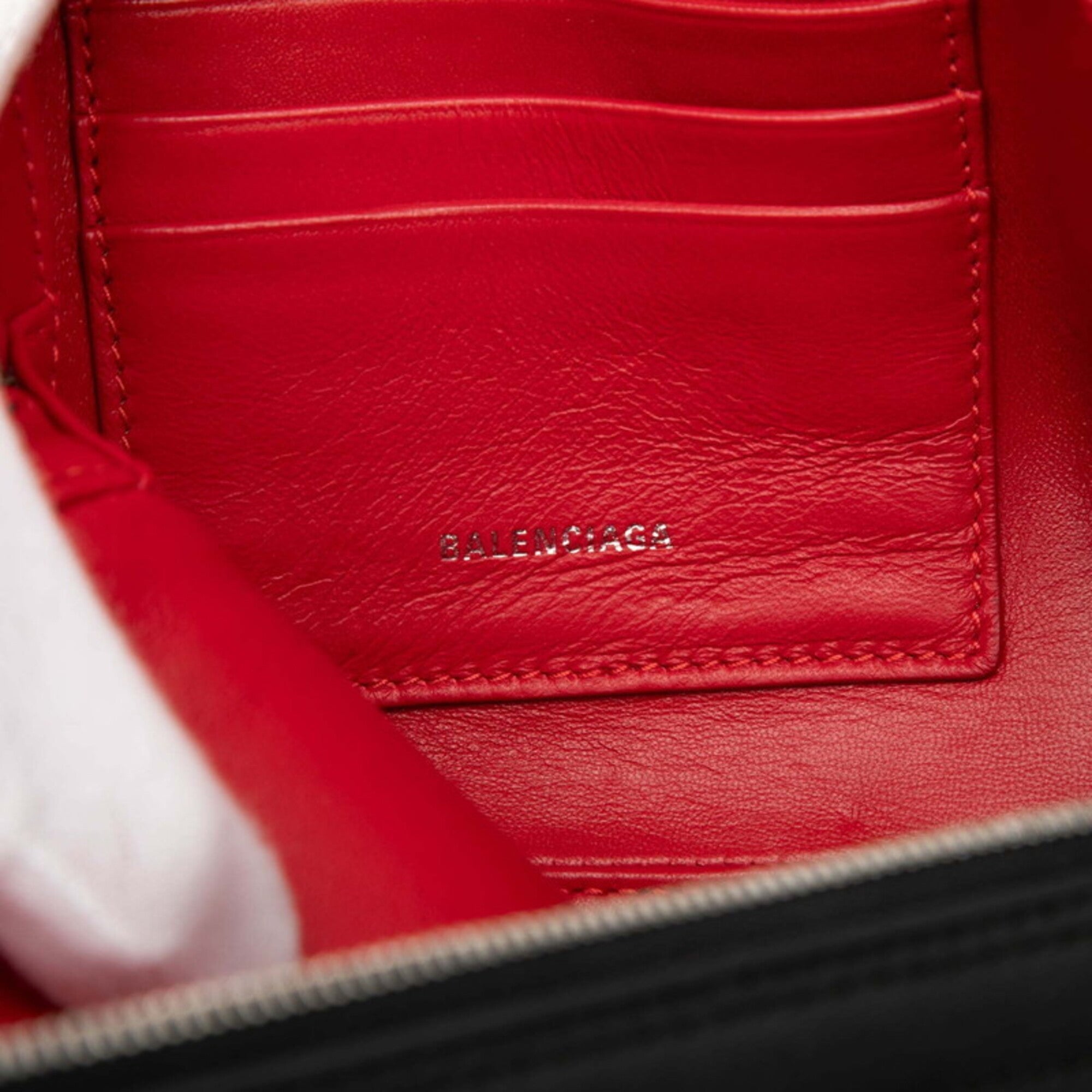 Balenciaga Black Leather Clutch