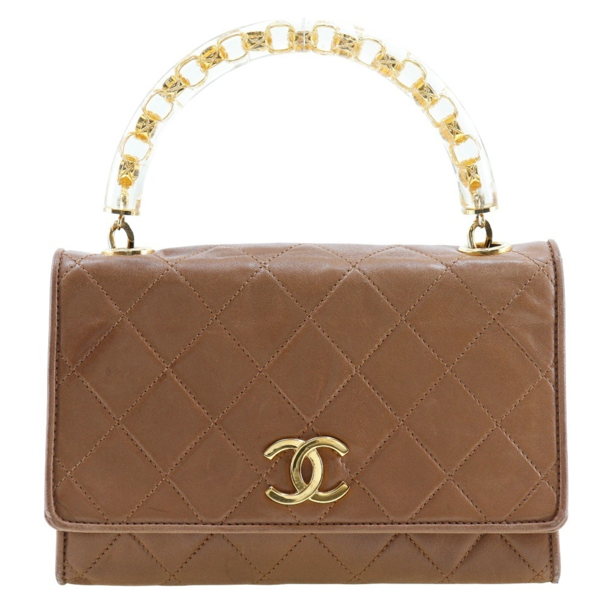 Chanel Beige Leather Handbag