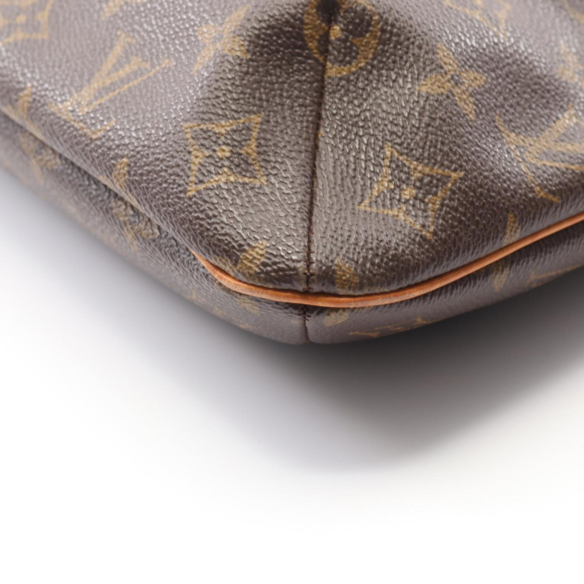 Louis Vuitton Brown Coated Canvas Leather Shoulder Bag