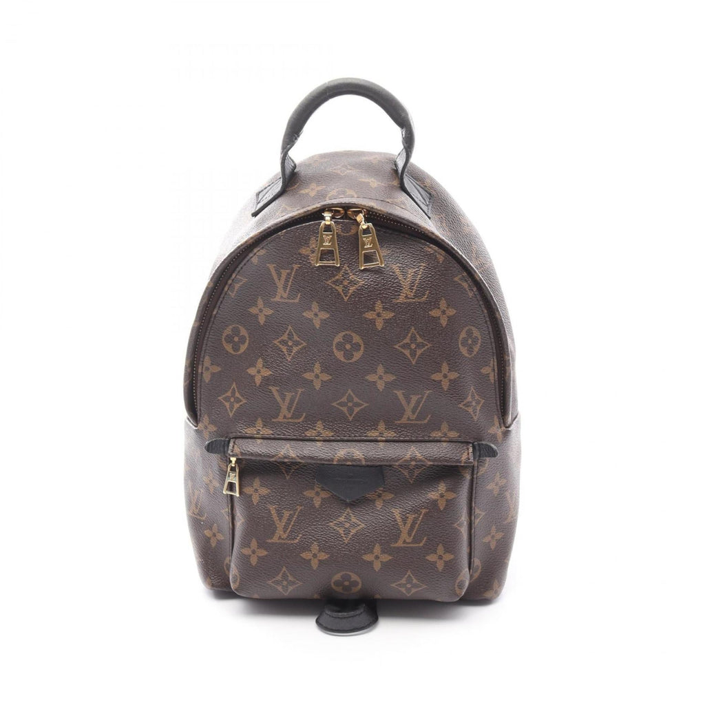 Louis Vuitton Black Brown Pvc Coated Canvas Leather Backpack