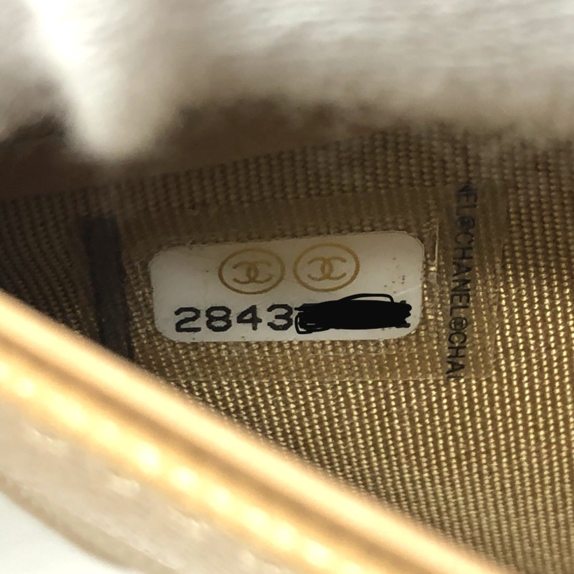 Chanel Beige Leather Long Wallet (Bi-Fold)