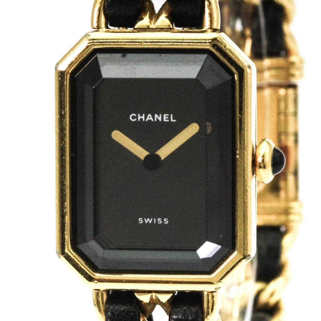 Chanel Premiere Rock Quartz Watch Plated Metal And Leather Watch
