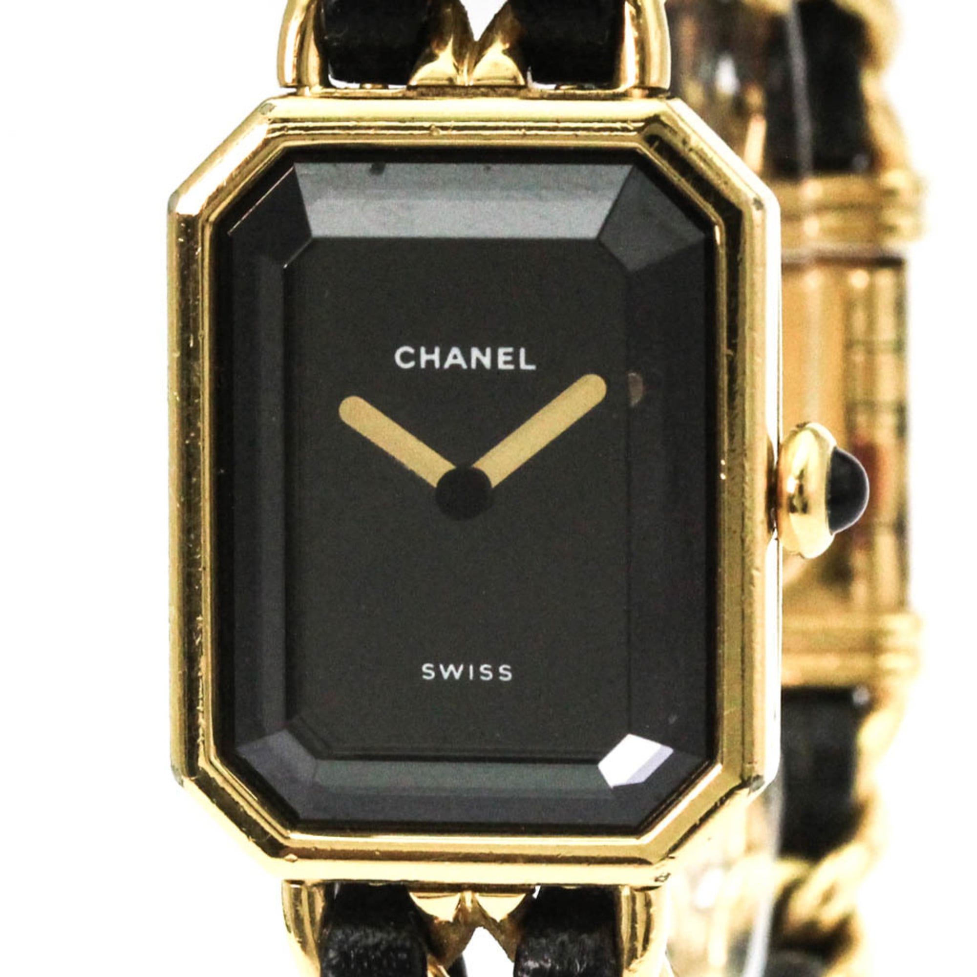 Chanel Premiere Rock Quartz Watch Plated Metal And Leather Watch