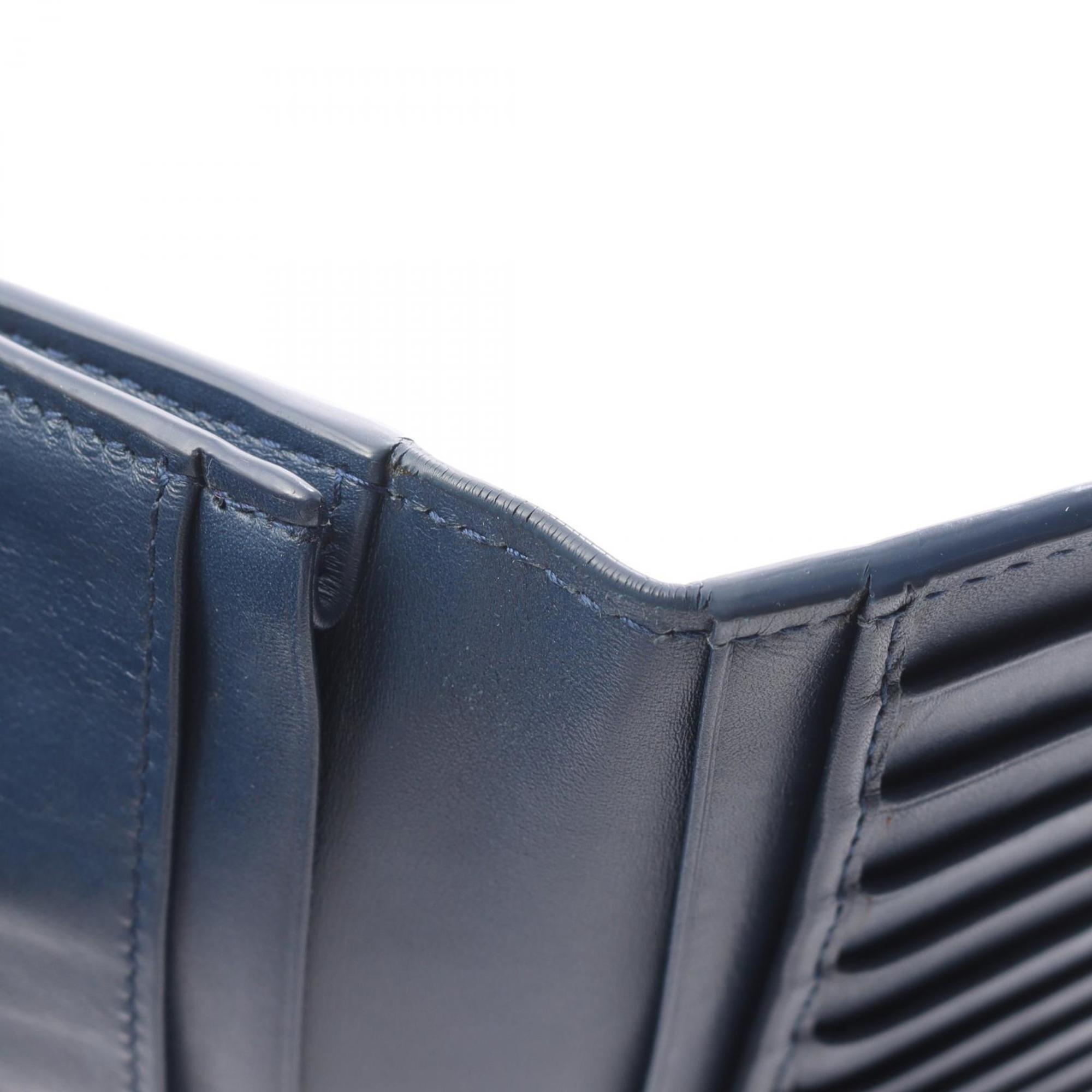Bottega Veneta Blue Leather Long Wallet (Bi-Fold)
