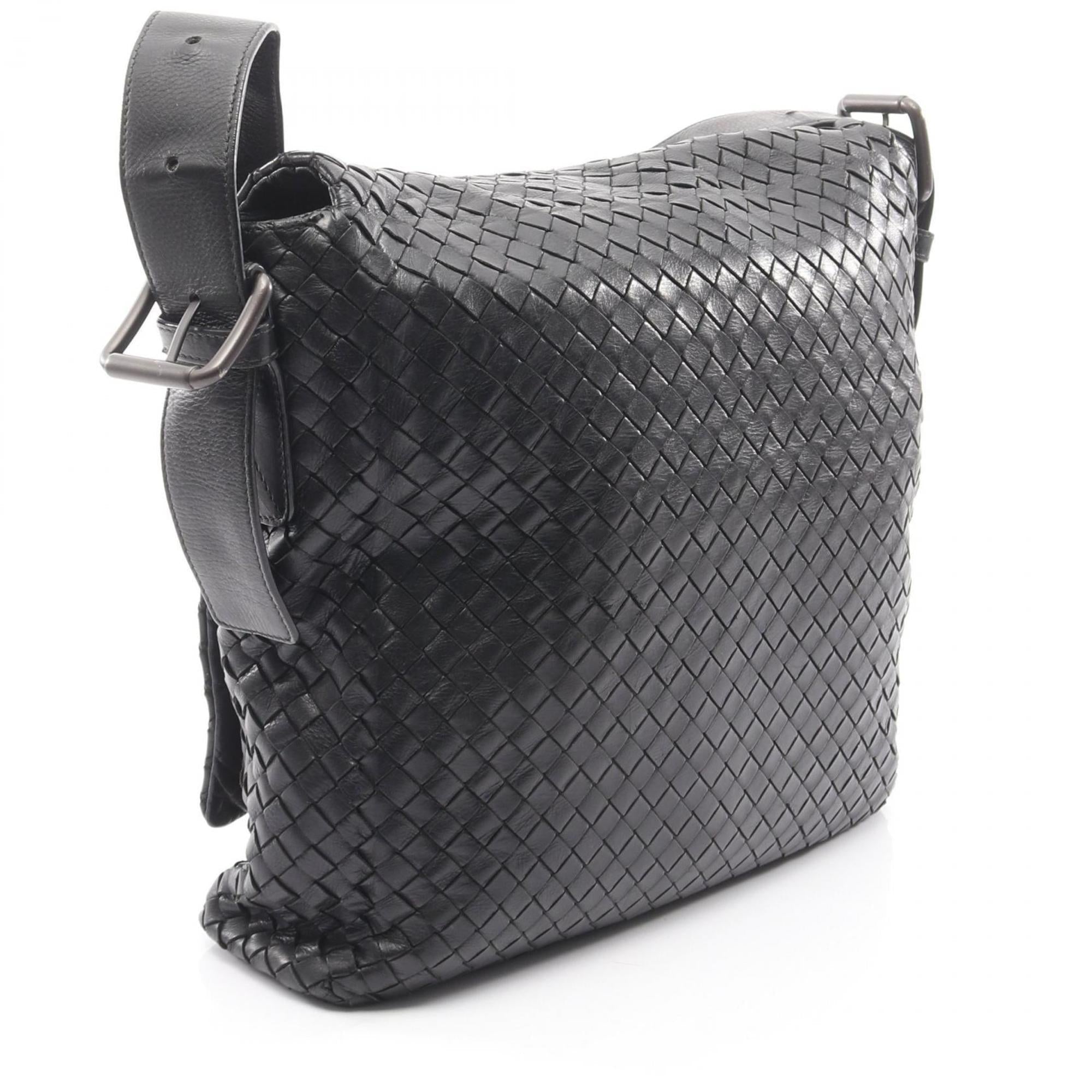 Bottega Veneta Black Leather Shoulder Bag