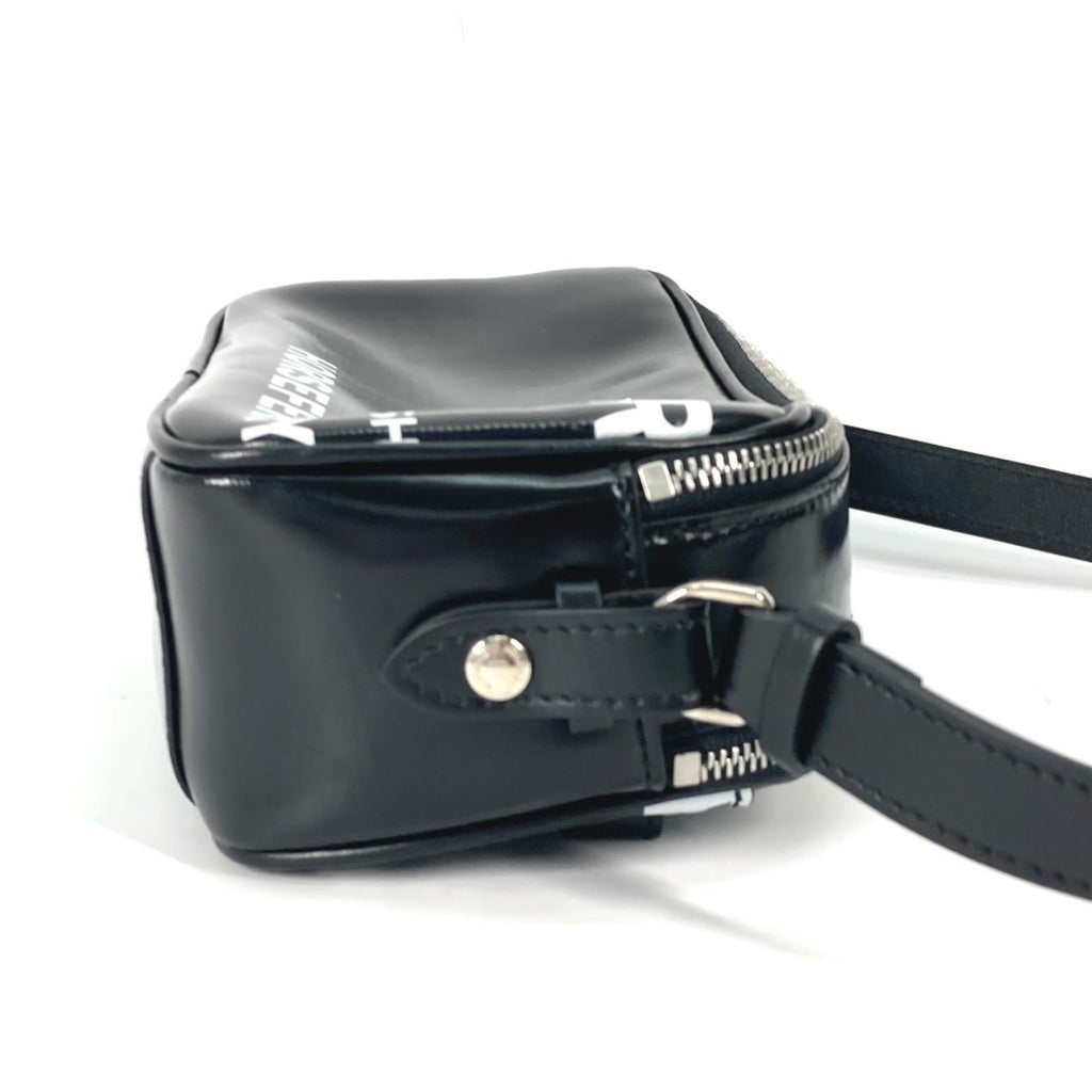 Burberry Black White Leather Shoulder Bag