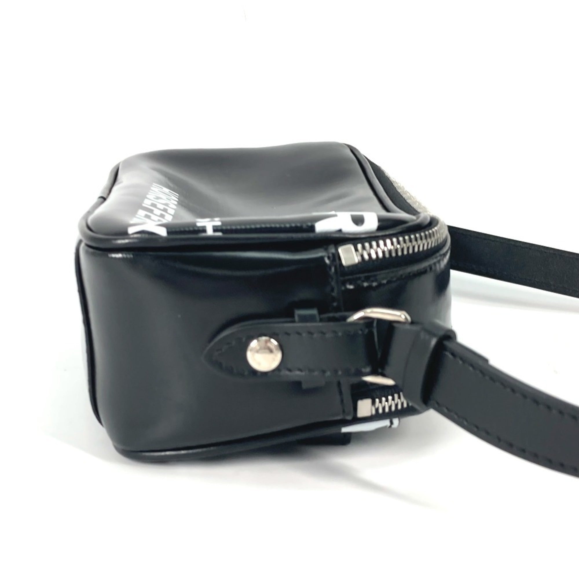 Burberry Black White Leather Shoulder Bag