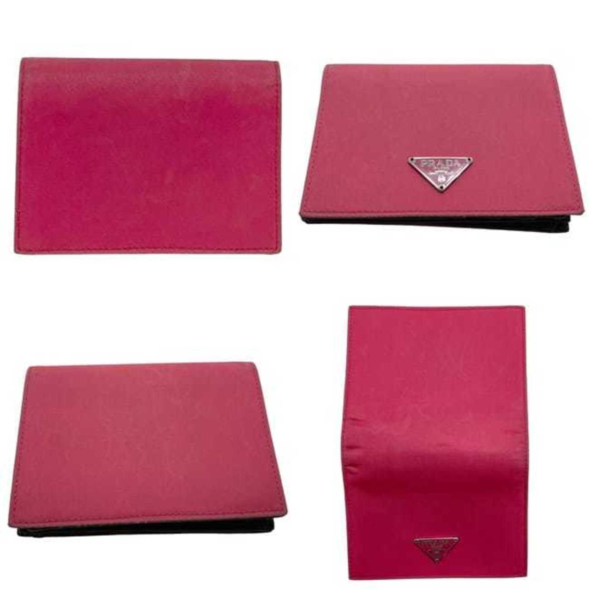 Prada Pink Nylon Saffiano Wallet (Bi-Fold)