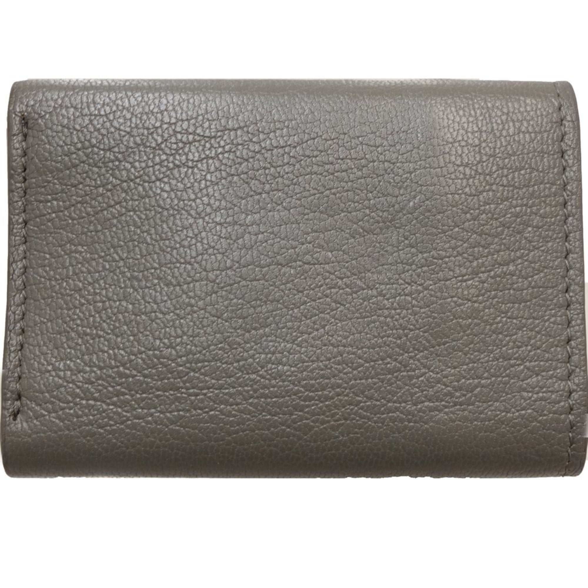 Balenciaga Gray Leather Wallet (Tri-Fold)