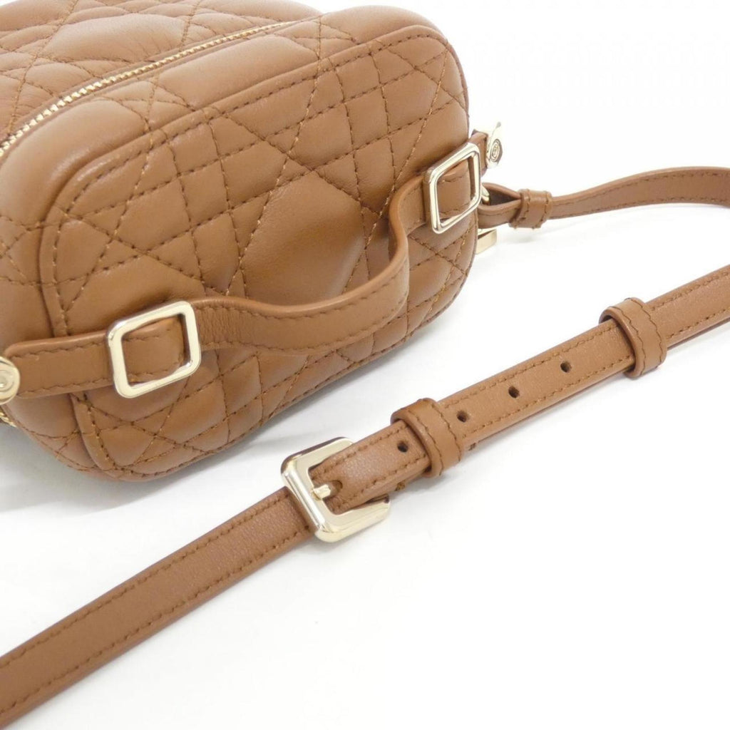 Christian Dior Leather Handbag Vanity Bag (Pre-Owned)