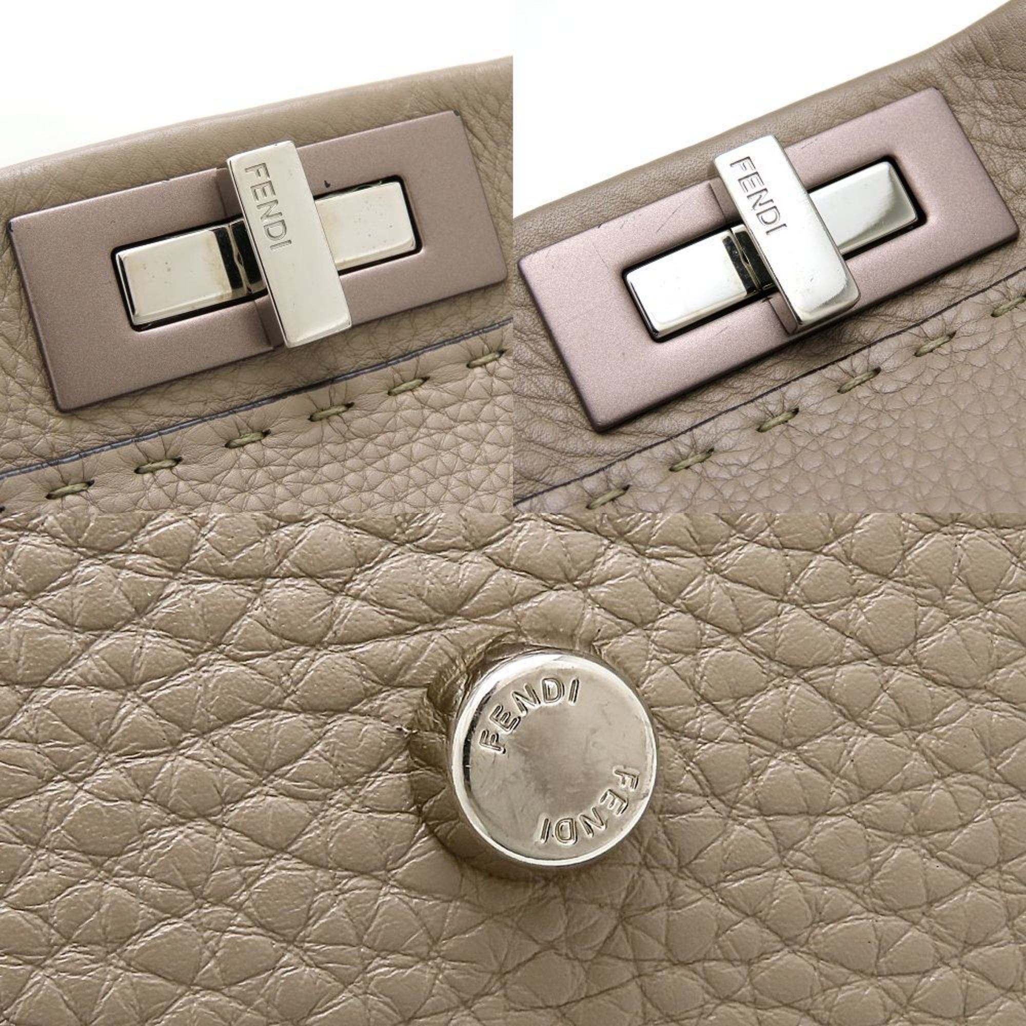 Fendi Grayish Leather Handbag