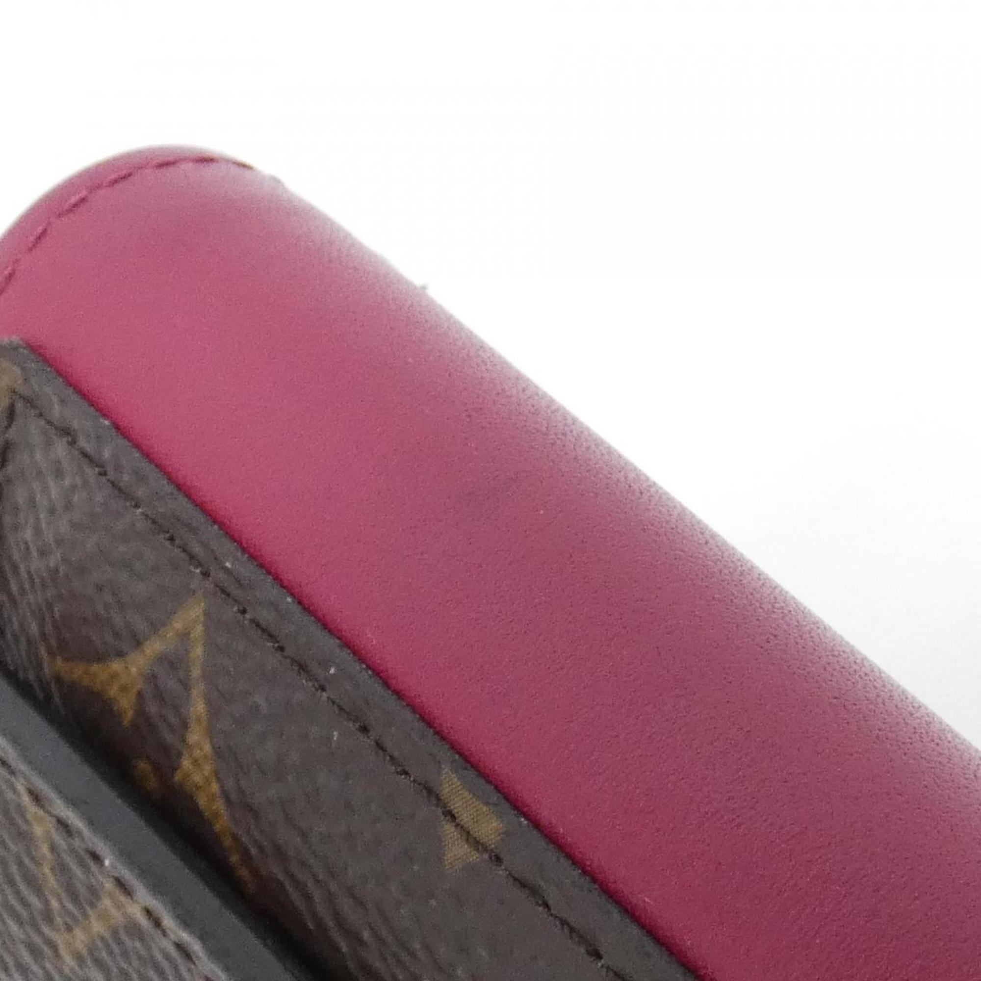 Louis Vuitton Fuchsia Marron Monogram Monogram Coated Canvas Leather Wallet