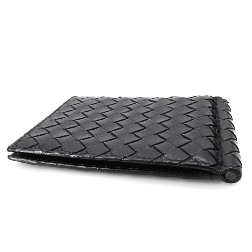 Bottega Veneta Intrecciato Black Money Clip