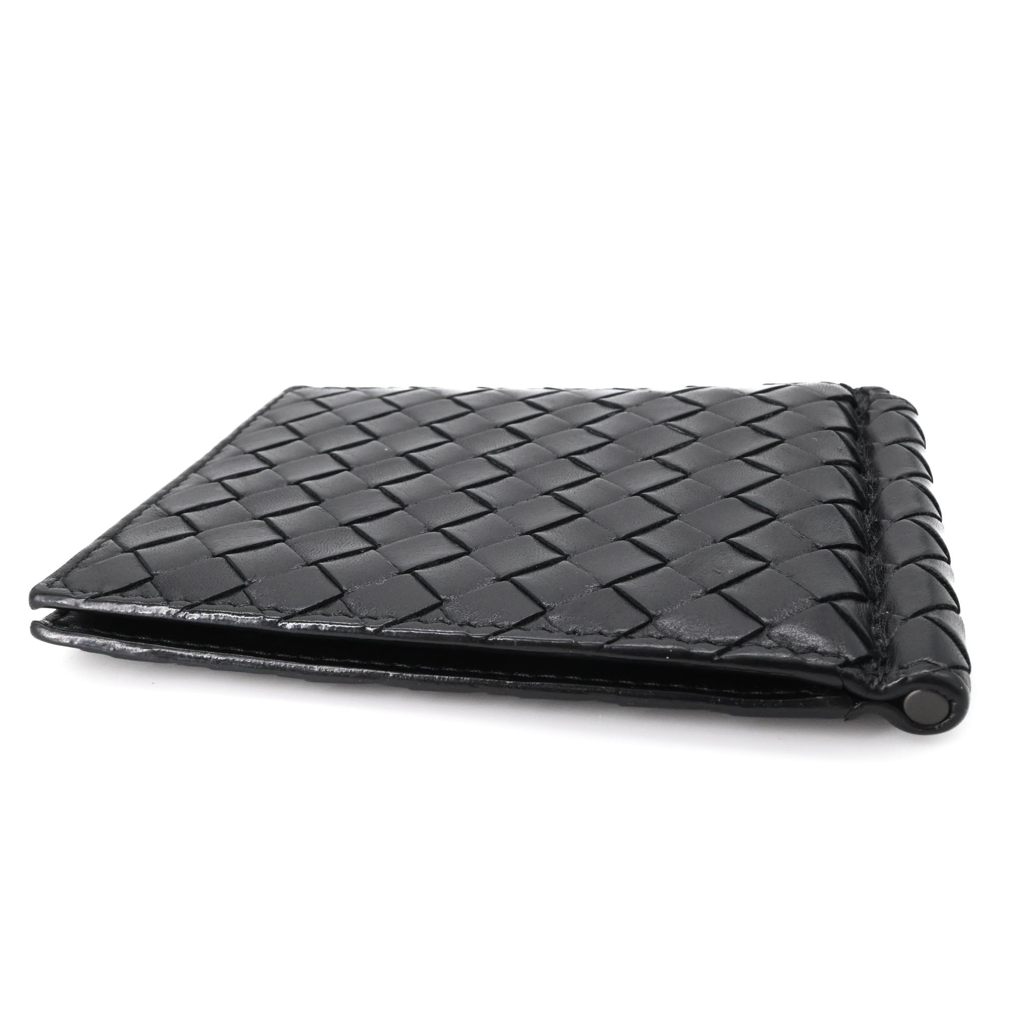 Bottega Veneta Intrecciato Black Money Clip