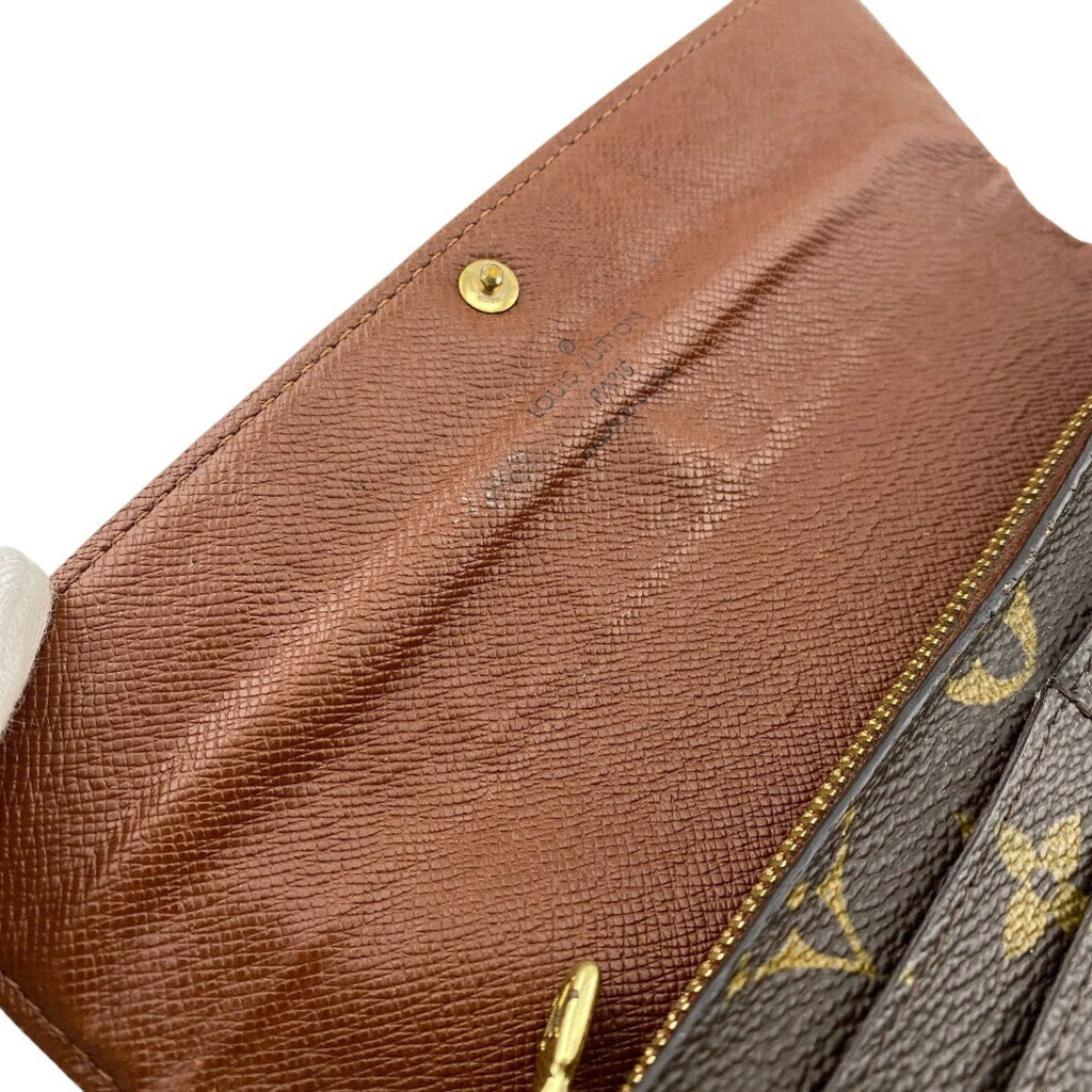 Louis Vuitton Brown Monogram Monogram Leather Long Wallet