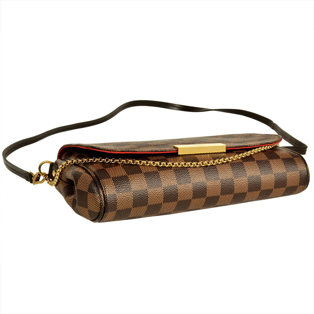 Louis Vuitton Damier Damier Canvas Ebene Leather Shoulder Bag
