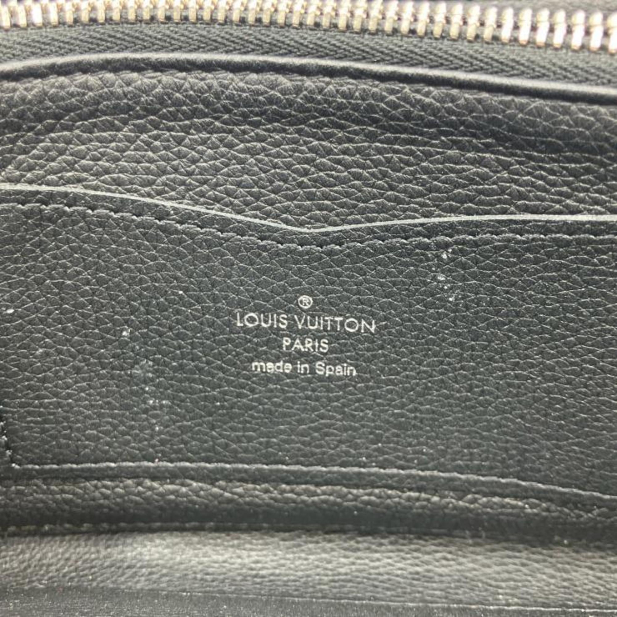 Louis Vuitton Black Noir Leather Long Wallet