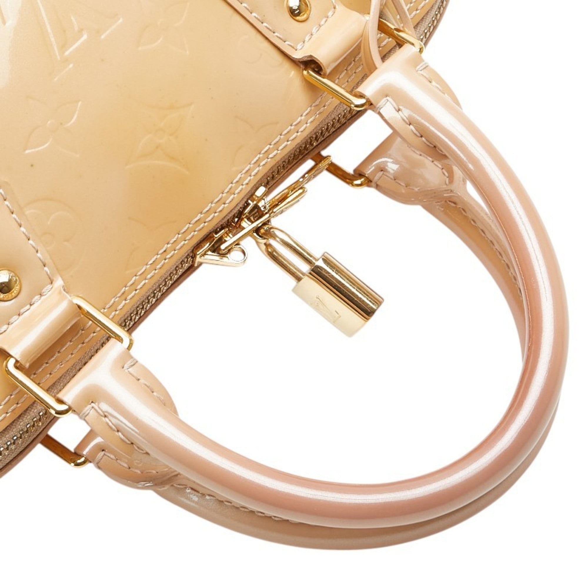 Louis Vuitton Beige Poodle Monogram Vernis Handbag